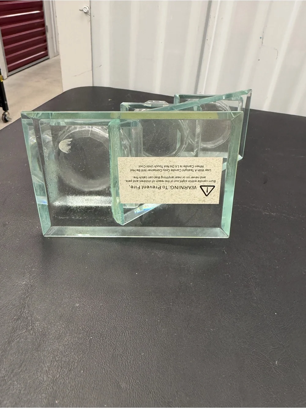 Vintage Clear Glass Three-Tier Candle Holder
